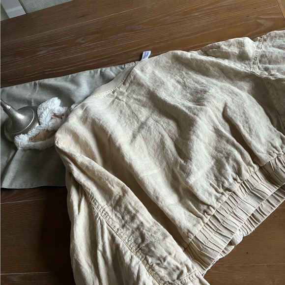Zara sand linen bomber jacket - Picture 3 of 3